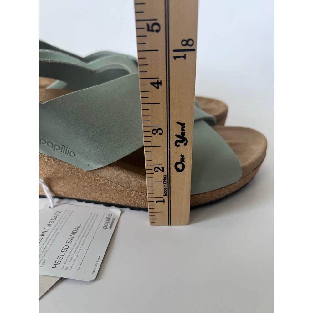 Papillio By Birkenstock Samira Nubuck Leather Sandal In Pure Sage Size 40 - Picture 11 of 11